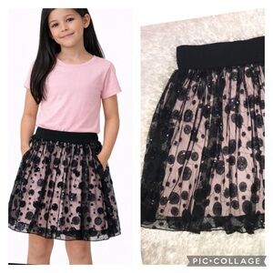 Adorable black mesh with sequin skirt